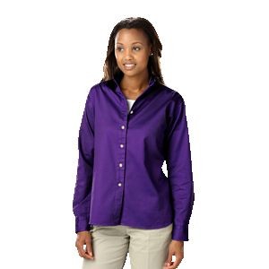 Ladies' Long Sleeve Fine Line Cotton Twill Shirt