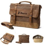 Canvas Leather Computer Laptop Bag