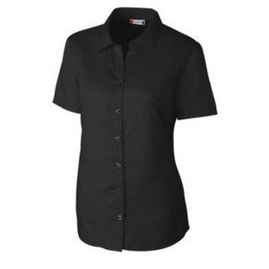 Clique Avesta Stain Resistant Womens Short Sleeve Button Down Shirt