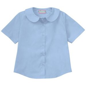 Classroom Uniforms Girls Short Sleeve Peter Pan Blouse