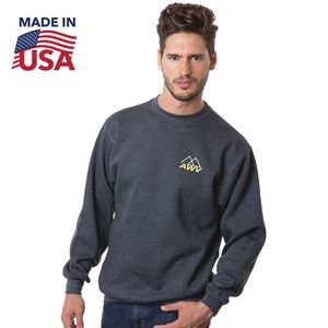 Made in USA 100% Pre-Shrunk Unisex Crewneck Fleece Sweatshirt