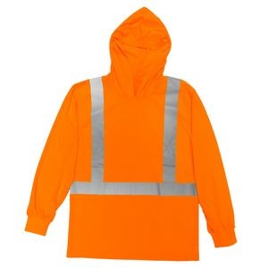 Hooded High Viz Long Sleeve T Shirt